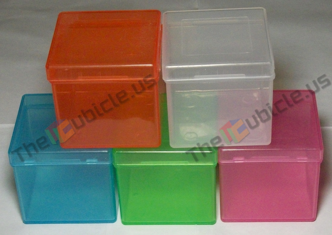 TheCubicle.us Plastic Cube Box Cube Storage and Display